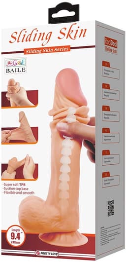 Pretty Love - Orton - Sliding Skin 24 cm (Ø 5 cm) - Nude — thumbnail 5