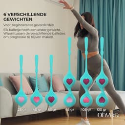 Vaginale balletjes voor vrouw - Geisha ballen - Vaginale Kegel Balls - Bekkenbodemtrainer met 6 verschillende gewichten incl. Glijmiddel — thumbnail 3