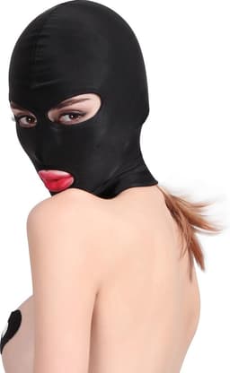 Banoch - Mask/3 hole Black - Spandex Masker - BDSM - Zwart — thumbnail 4