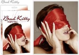 Bad Kitty - Satijnen Bondage Blinddoek Licht Transparant – Rood — thumbnail 4
