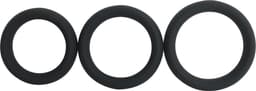 Banoch | Cockring set donut trio | zwart siliconen | Ø 40/45/50 mm — thumbnail 6