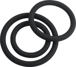 Banoch | Cockring trio - classic set | zwart siliconen | Ø 30/40/50 mm | penisring — thumbnail 1