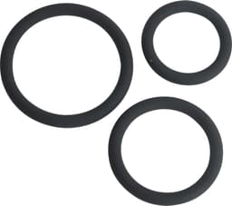 Banoch | Cockring trio - classic set | zwart siliconen | Ø 30/40/50 mm | penisring — thumbnail 5