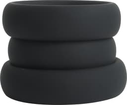 Banoch | Cockring set donut trio | zwart siliconen | Ø 40/45/50 mm — thumbnail 7