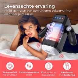 Nuvance Masturbator voor man - Warmte Functie - Pocket Pussy - Sex Toys voor Mannen - Masturbators - Seksspeeltjes — thumbnail 3