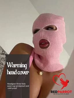Erotische Bivak Muts - Roze - BDSM - Masker - One Size - Balaclava — thumbnail 2