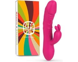 PureVibe® Magic Pulsing Rabbit – Stotende Rabbit Vibrator voor Vrouwen – Clitoris & G-Spot Stimulator – Dildo - 10 Stoot- & 10 Vibratiestanden –Realistisch Sex Toys voor Koppels – Roze