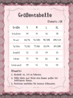 French Maid Kostuum Roze 6-delig - Schort met Poot Borduursel - Perfect voor Cosplay en Halloween - ShopVlot — thumbnail 5