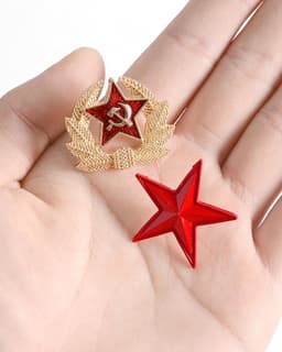 5 stuks rode ster hamer tarwearen sikkelcommunist badge mode vrijheid gelijkheid pin Russische geschenken Sovjet-Unie broches voor vrouwen mannen — thumbnail 2