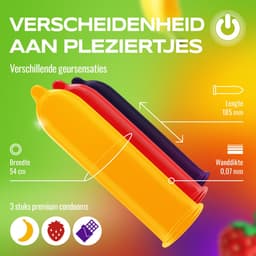 ON) condooms Mix | 3 stuks verpakking | 3 verschillende soorten | met siliconen glijmiddel | dunne 0,07 mm wanddikte — thumbnail 3
