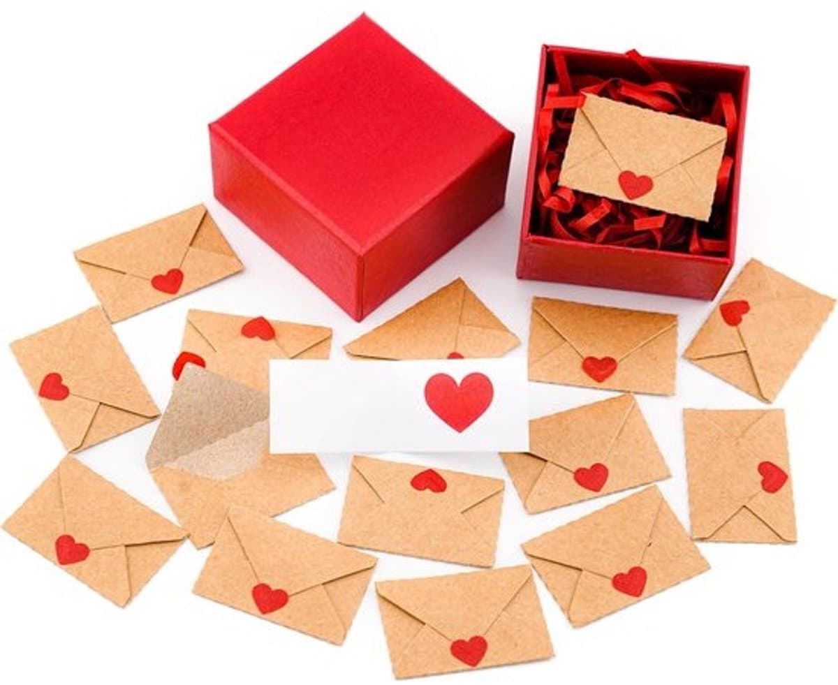 Romantische Liefdesbriefjes en Lege Kaartjes met Mini Enveloppen voor Cadeau — afbeelding 1
