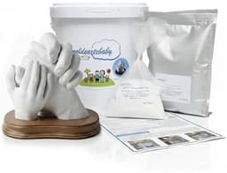Handen Sculptuur Set - Liefdesbeeld - Romantisch Cadeau - Inclusief Houten Sokkel - 20 x 18 cm — thumbnail 3