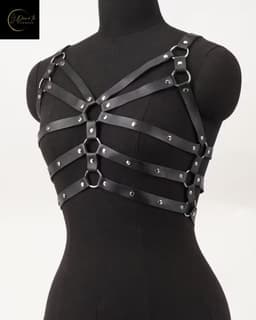 Dare to Undress – Bound Desire – Erotische Lingerie voor Dames – Lingerie Erotisch – Sexy Lingerie – Erotische BH Harnasset – Sexy PU-Leren Lingerie Harnas voor Dames – Fetish & Kinky Accessoire – BDSM & Clubwear – One Size — thumbnail 3