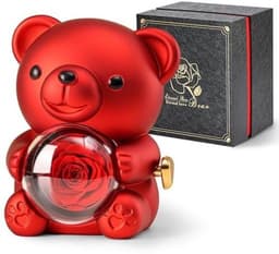 Romantische teddybeer met rozenbloem - Perfect cadeau voor Valentijnsdag, Moederdag, bruiloften en jubilea — thumbnail 1