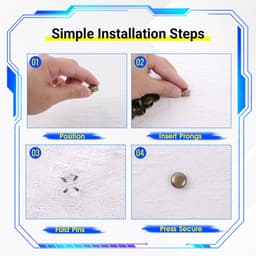 200 stuks 5 mm bruine ronde klauwklinknagels, koepelklinknagels en sierklinknagels van messing, klinknagels voor leer voor kleding, riemen, jeans, doe-het-zelf — thumbnail 5