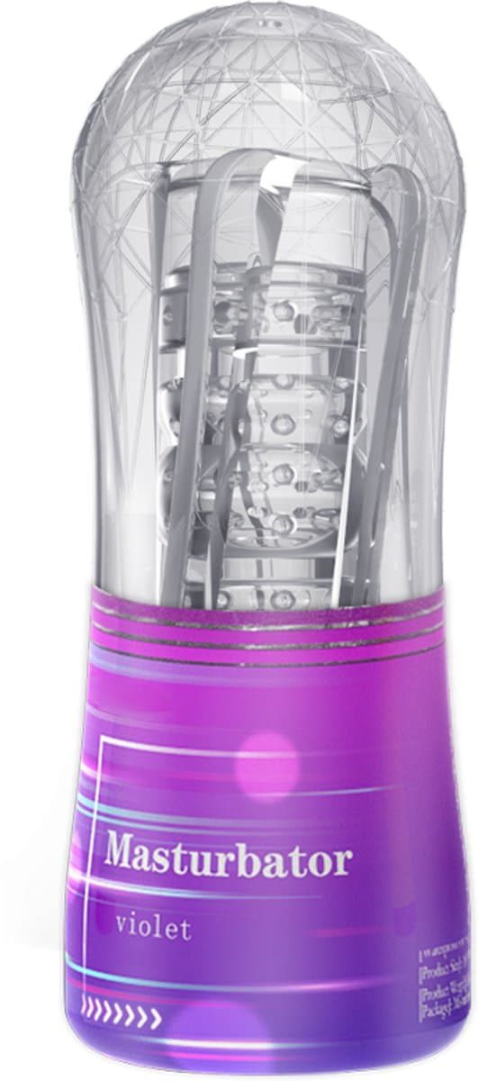 Cup Masturbator - Paars/Transparant — afbeelding 1