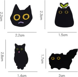 Broches, metalen kattenkopbadges, dierenreversnaalden, doe-het-zelf sieradengeschenkaccessoires, grappige cadeaus voor meisjes, geschikt voor alle soorten kleding, hoeden — thumbnail 5