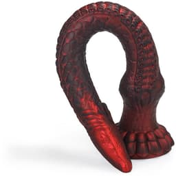 Rode Siliconen Fantasie DIldo - Lang 65 Cm - Diameter 9 cm — thumbnail 2