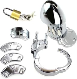 Lustytoys - Verstelbare Peniskooi - Kuisheidskooi voor Mannen - Chastity Cage for Men - Metalen kuisheidskooi - Penis Kooi voor Mannen - Extreme pikkooi — thumbnail 5