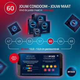 MY.SIZE Classic condooms maat 5 I 60 mm breed I 10 stuks standaard verpakking I premium condooms extra dun I condooms true to touch gossamer I dunne 0,07 mm wanddikte I condooms veganistisch — thumbnail 4