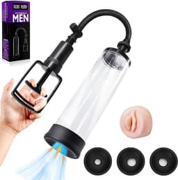 Vacuümpomp voor de penis: handmatige pomp voor erectie en vergroting; krachtig vacuümsysteem voor mannen — thumbnail 2