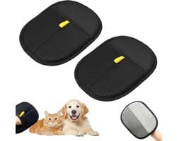 Elektrostatische handschoenen, 2-delige dubbelzijdige grooming handschoenen, magnetische vachthandschoen voor kattenharen en hondenharen