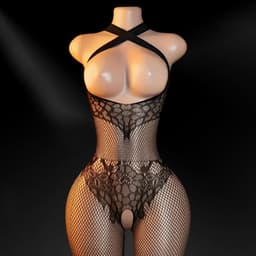 Quick Relief Catsuit Set van 5 – Sexy Bodysuits – Open Kruis – Zwart – Plussize - One size fits all — thumbnail 2