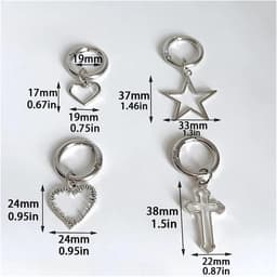 Metalen Laarsketting - Schoen Gespen - Feest Decoratie - Holle Geometrische Vorm - 2 Stuks - Zilverkleurig — thumbnail 2