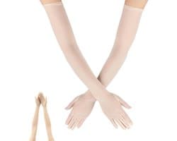 Handschoenen voor dames, tule handschoenen dames, huidskleur handschoenen, kostuum, nethandschoenen, Halloween tule handschoenen, handschoenen kostuum, elegante lange armwarmers handschoenen