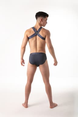 LEADER Essentials Multipack 1x Brief + 1x Harness Navy - MAAT M - Erotisch Heren Ondergoed - Slip voor Man - Sexy mannen Slip — thumbnail 4