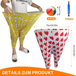 2 Pieces Granny Pants Patio Games Outdoor Throwing Games with 6× Jumping Balls and 1 × Balloon Pump, Oversized - ShopVlot — thumbnail 5