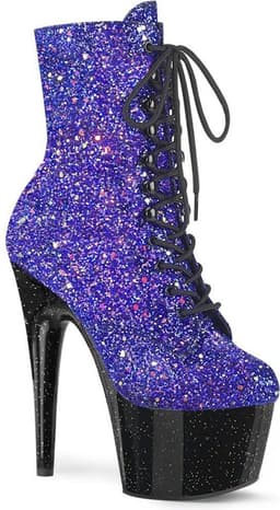 Pleaser - ADORE-1020MG Plateau Laarzen, Paaldans schoenen - Paaldans schoenen - 35 Shoes - Zwart/Paars — thumbnail 1
