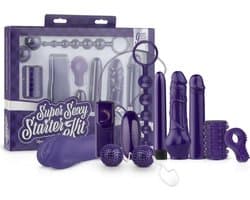 Loveboxxx - Super Sexy Starter Kit - Erotische Geschenkset met 9 Sex Toys - Sex Toys voor Koppels - Geschenkset Vrouwen en Mannen - Cadeau Vrouw en Man - Giftset Vrouw en Man - Erotisch - Paars