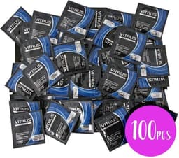 VITALIS 100 condooms pack Natural, Nominale breedte 53 mm, Gevoelsechte natuurkleurige, met glijmiddel op siliconenbasis — thumbnail 4