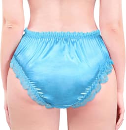 Luxe Satijnen Hipster Slip met Kant en Ruches voor Crossdressers en Transgender - Uniseks Ondergoed — thumbnail 2