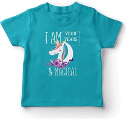 Gepersonaliseerd Eenhoorn T-shirt voor Kinderen - Vier Je Magische Verjaardag — thumbnail 3