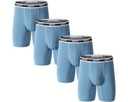 Heren Boxershorts Micro Modal Naadloze U Pouch Lange Been Ondergoed Ademend Anti Schuren Comfortabele Tailleband Sport Reizen
