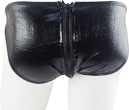 BamBella ® - Slip - Maat L/XL Zwart SM kleding BDSM met rits erotische heren kleding ondergoed lingerie onderbroek zwart — thumbnail 4