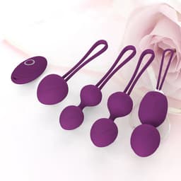 House of Delight Happy Woman Kegelset – 4 Kegels + Vibrerende Kegel met Afstandsbediening – Silicone — thumbnail 1
