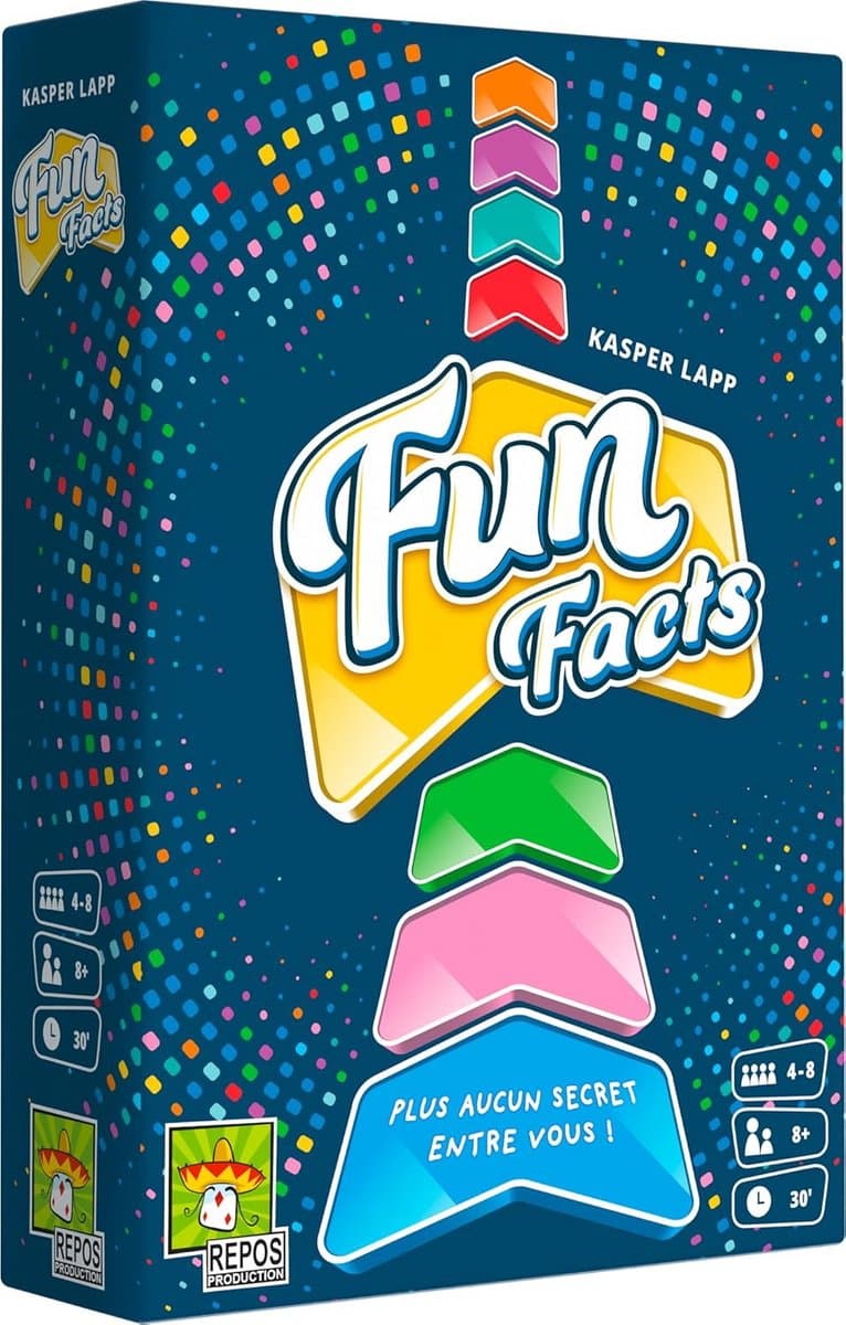 Asmodee - FUN FACTS - Eenvoudig en leuk sfeerspel - Gezelschapsspel voor familie en kinderen vanaf 8 jaar - Crazy Rires gegarandeerd - Leer jezelf kennen - 4 tot 8 spelers - 30 minuten - In het Frans — afbeelding 1
