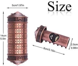 Mini Cryptex voor Valentijnsdag en Verjaardagscadeau - Creatief Romantisch Geschenk in Rood en Brons — thumbnail 2