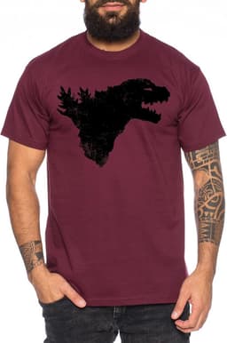 Kaiju Monster T-Shirt voor Heren met Japanse Kanji Opdruk — thumbnail 3