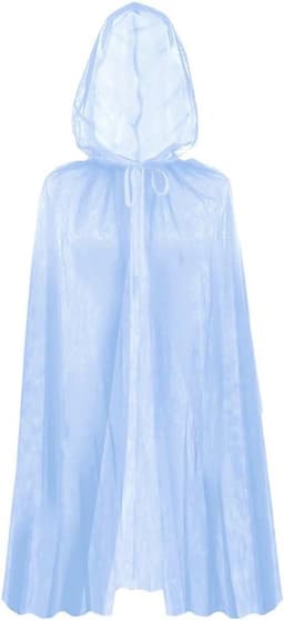 Allecta - Lange Tule Cape voor Dames | Halloween Verkleedkleding Volwassene Cosplay Mantel | Rollenspel Kostuum met Kap — thumbnail 1