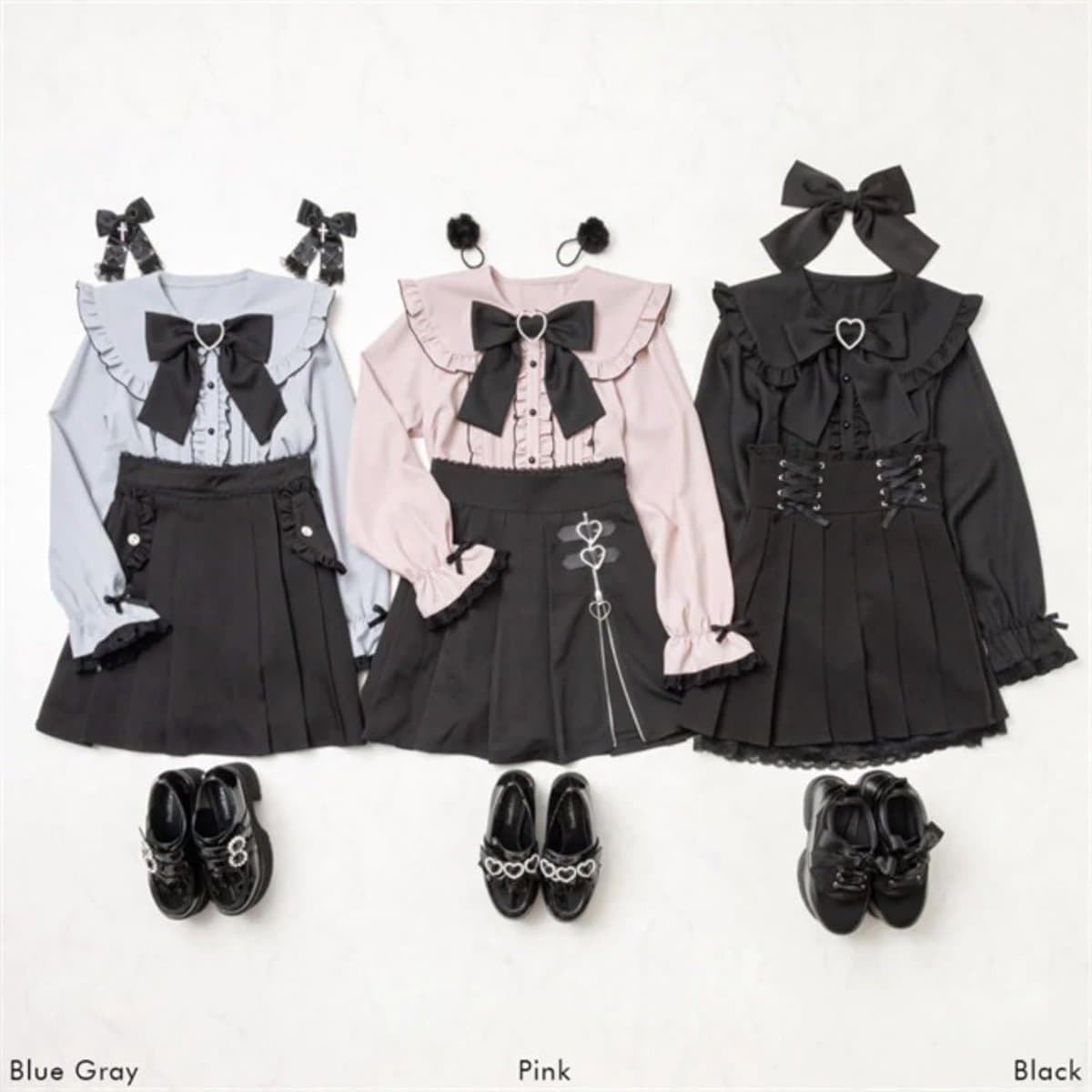 Dames Blouse met Kant en Mesh - Gothic Lolita Stijl Shirt met Lange Mouwen — afbeelding 1