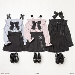 Dames Blouse met Kant en Mesh - Gothic Lolita Stijl Shirt met Lange Mouwen — thumbnail 1