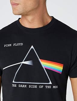 Unisex Zwart T-Shirt met Classic Dark Side of the Moon Motief — thumbnail 5