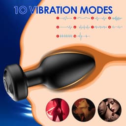DOWO® - Vibrerende Buttplug - Buttplugs - 10 Standen - Butplug - Buttplug Vibrator - Anale Speeltjes - Buttplug Set 4-Delig - Met Afstandsbediening — thumbnail 3