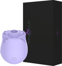 MontAmour Celestia – Clitoris Zuiger & Vibrator – Zuigen én Trillen – 10 Zuig- & Vibratiestanden – Luchtdruk Clitoris Stimulator – Oplaadbaar – Waterdicht – Siliconen – Sex Toys voor Vrouwen – 2-in-1 Clitoris Zuiger & Vibrator - Roos - Lila - Paars — thumbnail 1