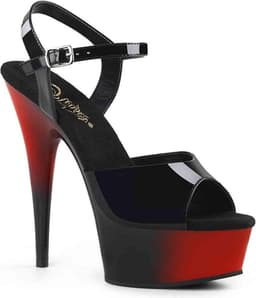 DELIGHT-609BR - (EU 36 = US 6) - 6 Heel, 1 3/4 PF Two Tone Ankle Strap Sandal — thumbnail 1