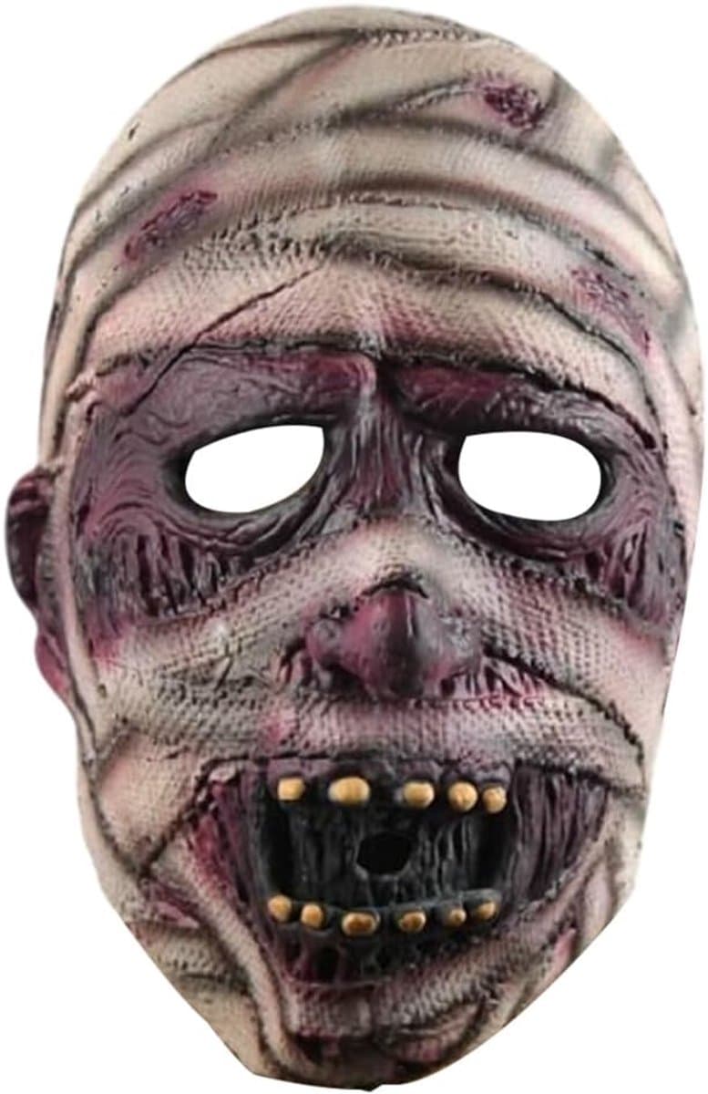 Realistisch Mummie Halloween Masker - Eng Verbandgezicht Volledige Gezichtscover voor Feest & Cosplay — afbeelding 1